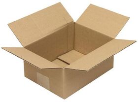 Faltkarton 1-wellig Höhenrillung Maße 220x160x100mm A5 Qualität 1.20 B braun - VPE: 50