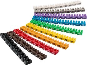 Kabelmarker-Clips Ziffern 0-9, für Kabeldurchmesser von 2,8 - 4,6 mm, 2.5mm- VPE: 1