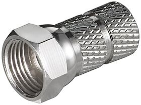 Aufdreh-F-Stecker 6,5 mm, Kupfer- VPE: 100