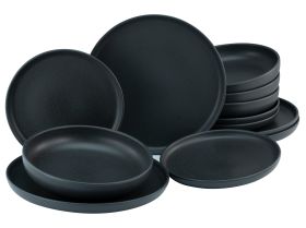 Tellerset Uno 12tlg. schwarz
