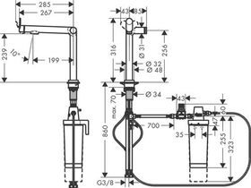 Filtersystem 240 Aqittura M91 1 jet, Starter Set mattschwarz