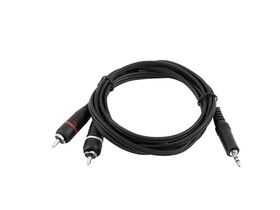 OMNITRONIC Adapterkabel 3,5 Klinke/2xCinch 1,5m sw
