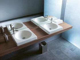 Duravit Aufsatzbecken ARCHITEC o ÜL m HLB 500x500mm geschli o HL weiß