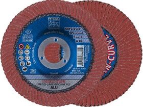 Fächerscheibe POLIFAN® A SGP CURVE ALU Ø 125 mm Körnung 40 Korund A-COOL Ausführung L PFERD - VPE: 10