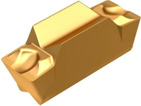 Drehwendeschneidplatte ISO LCMF 061604-CM:T8330 Breite 6mm PVD beschichtet Gold - VPE: 10