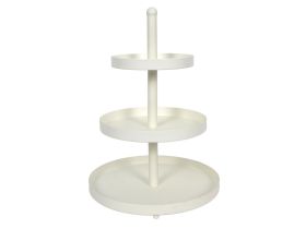 Etagere Metall 35cm 3Etag weiß
