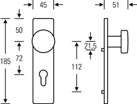 Knopfkurzschild 19 1963 VA 6204 Entf.72mm PZ FSB