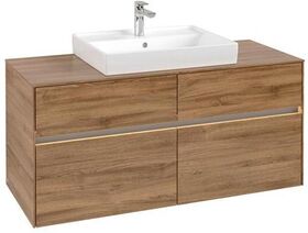 V&B Waschtischunterschrank COLLARO 120x54,8x50cm WT mttg m LED-B. Ka Oak