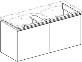 Geberit Waschtischunterschrank ACANTO 1190x535x476mm La m sandgrau Fr Gl sandg