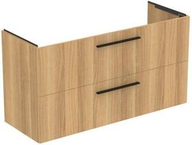 IDS Waschtisch/Möbel-Paket i.life A 120cm, Griff Chrom Eiche Natur IDEAL STANDARD