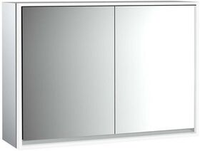 Emco LED-Lichtspiegelschrank LOFT AP 1000x733mm 2-türig aluminium/spiegel EMCO