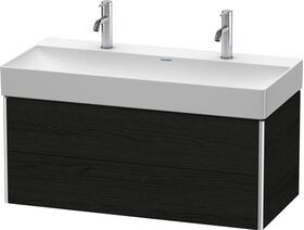 Duravit Waschtischunterbau XSQUARE 397x984x460mm eiche schwarz