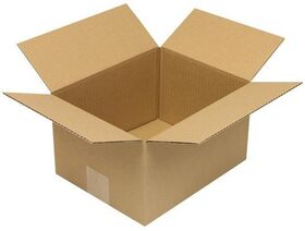 Faltkarton 1-wellig Höhenrillung Maße 250x200x140mm B5 Qualität 1.20 B braun - VPE: 50