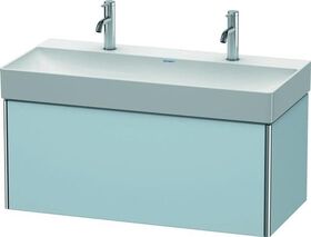 Duravit Waschtischunterbau XSQUARE 397x984x460mm lichtblau seidenmatt