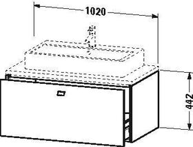 Duravit Konsolenunterschrank BRIOSO Gri Frontfarbe 442x1020x550mm grap matt