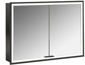 Emco LED-Lichtsp.schr. PRIME FACELIFT UP 1000x730mm 2-türig schwarz/spiegel EMCO