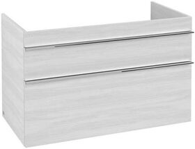 V&B Waschtischunterschrank VENTICELLO 953x590x502mm Griff chr White Wood