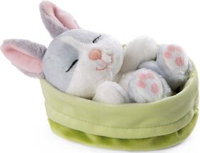 Kuscheltier Hase grau 12cm schlafend im