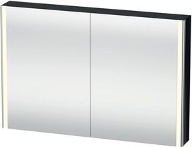 Duravit Spiegelschrank XSQUARE 1200x800x156mm, 27 W schwarz hochglanz