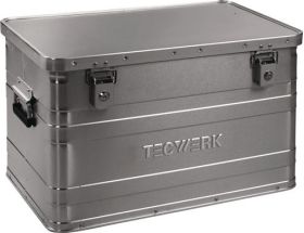 Aluminiumbox L595xB390xH380mm 70l m.Klappverschluss u.Zylinderschl.TECWERK
