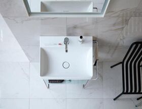 Duravit Metallkonsole DURASQUARE bodenst höhenv. +50mm f WT 235350 chr