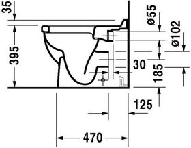 Duravit Stand-WC STARCK 3 tief, 360x560mm, Abgang waagerecht weiß