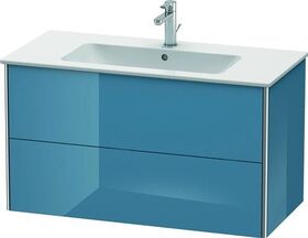 Duravit Waschtischunterbau XSQUARE 560x1010x478mm stone blue hochglanz