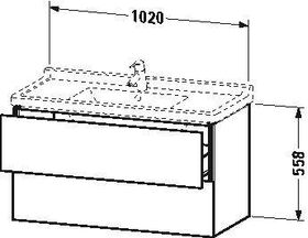 Duravit Waschtischunterbau L-CUBE 469x1020x558mm dolomiti grey hochglanz