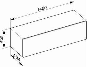 Keuco Sideboard EDITION 90 1400x400x485mm Eiche gekalkt KEUCO