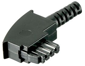 TAE-F-Stecker mit Knickschutz- VPE: 1