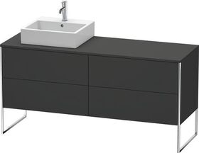 Duravit Waschtischunterbau XSQUARE 778x1600x548mm Be li graphit supermatt