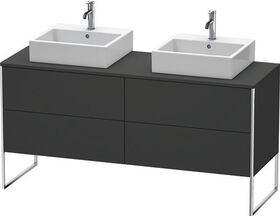 Duravit Waschtischunterbau XSQUARE 778x1600x548mm f 2 Be graphit supermatt