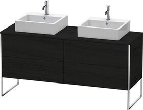 Duravit Waschtischunterbau XSQUARE 778x1600x548mm f 2 Becken eiche schwarz
