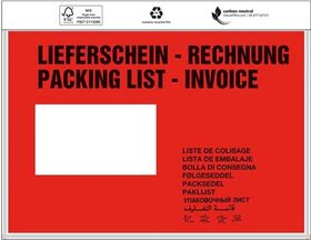 Dokumententaschen Standard Maße 240x160mm C5 m.Druck Liefersch./Rechg. TRANSPAK - VPE: 1000