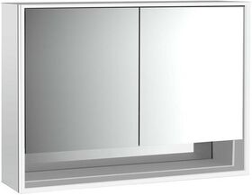 Emco LED-Lichtspiegelschrank LOFT AP 1000x733mm 2-tü Unterf. alu/spiegel EMCO