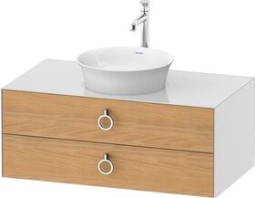 Duravit Waschtischunterbau WHITE TULIP 1000x550mm 2 Sk Ei na mass / we hgl o ES