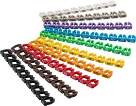 Kabelmarker-Clips Ziffern 0-9, für Kabeldurchmesser von 5,6 - 7,4 mm, 6mm- VPE: 1