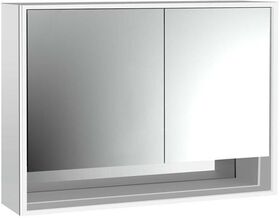 Emco LED-Lichtspiegelschrank LOFT AP 1000x733mm 2-tü B Tür li Ufach alu/sp EMCO