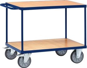 Tischwagen 2 Ladeflächen L850xB500mm saphirblau Trgf.500kg TECWERK