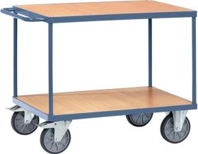Tischwagen 2 Ladeflächen L1000xB700mm saphirblau Trgf.600kg TECWERK