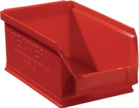 Sichtlagerkasten L160/140xB100xH75mm PE rot TECWERK