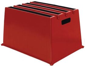 Schwerlasttritt Stufen 1 Plattform-H.307mm Ku.rot