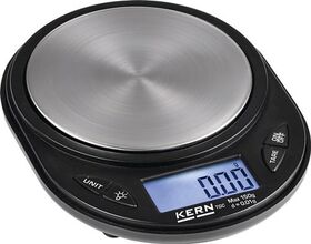 Taschenwaage Wägebe.0,5kg Batteriebetr.Ziffernschritt 0,1g Wägeplattform-D.81mm