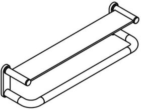 Hewi Glasablage SERIE 801 m Haltegriff lichtgrau