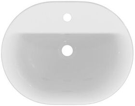 IDS Einbauwaschtisch CONNECT ov 1 Hahnloch mit Überlauf 550mm weiß IDEAL STANDARD