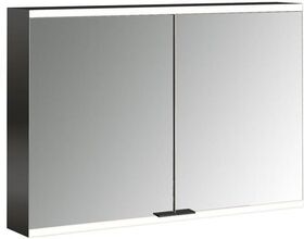 Emco LED-Lichtsp.schr. PRIME 2 FACELIFT AP 1000x700mm 2-türig schwarz/spiegel EMCO