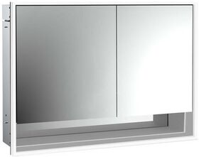 Emco LED-Lichtspiegelschrank LOFT UP 1000x733mm 2-tü B Tür li Ufach alu/sp EMCO