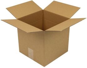 Faltkarton 1-wellig Höhenrillung Maße250x250x250mm Qualität1.20 B braun TRANSPAK - VPE: 25