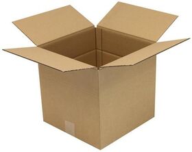 Faltkarton 2-wellig Maße 300x300x300mm Qualität 2.2EB braun TRANSPAK - VPE: 20
