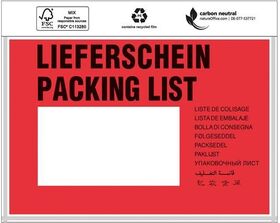 Dokumententaschen Standard Maße 175x118mm C6 m.Druck Lieferschein TRANSPAK - VPE: 1000